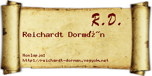 Reichardt Dormán névjegykártya